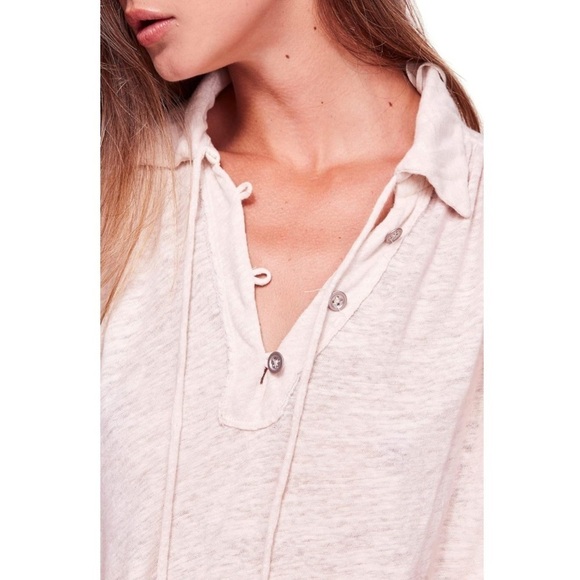 Free People Rush Hour Button Henley Top - Picture 2 of 6